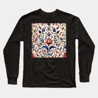 Ottoman Pattern on Cream Long Sleeve T-Shirt